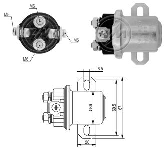 RELE AUXILIAR MOTOR PARTIDA DELCO 39MT 24 - ZM4408  
