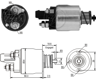AUTOMATICO RELE MOTOR PARTIDA VALEO FOX-POLO GOL GV 12V  - ZM4492  