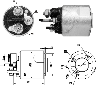 AUTOMATICO RELE MOTOR PARTIDA VALEO CLIO-KANGOO-MEGANE  - ZM4494  