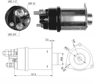AUTOMATICO RELE MOTOR PARTIDA DELCO 37MT S/PISTAO 12V  - ZM451   