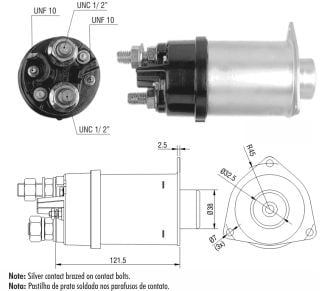 AUTOMATICO RELE MOTOR PARTIDA DELCO GMC 42MT 12V S/PISTAO - ZM458   