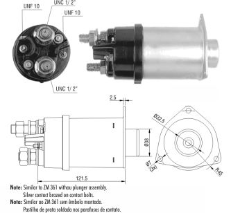 AUTOMATICO RELE MOTOR PARTIDA DELCO 42MT 24V S/PISTAO  - ZM461   
