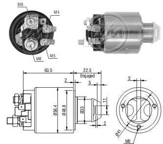 AUTOMATICO RELE MOTOR PARTIDA INDIEL VW-FORD-FIAT 12V - ZM471   