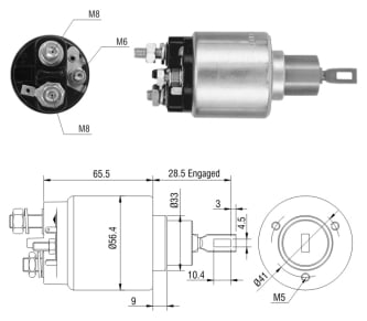 AUTOMATICO RELE MOTOR PARTIDA BOSCH PORCHE 12V  - ZM472  