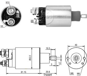 AUTOMATICO RELE MOTOR PARTIDA INDIEL M93R SILVERADO 12V - ZM481   