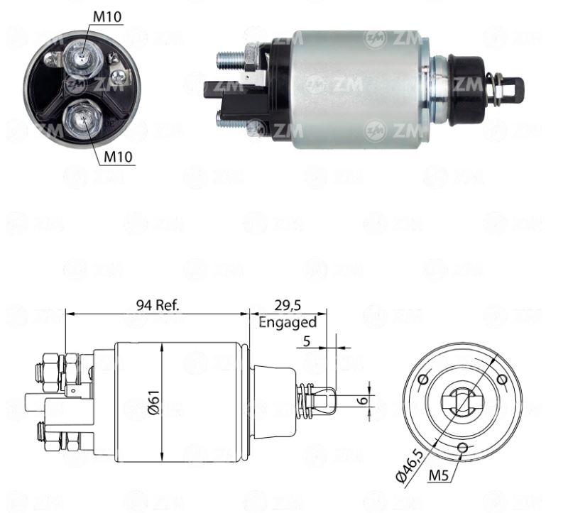 RELE MOTOR PARTIDA 24V IVECO EUROCARGO - ZM4826