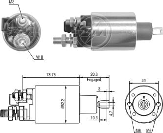 AUTOMATICO RELE MOTOR PARTIDA INDIEL M93R VOLVO VM 24V - ZM483   