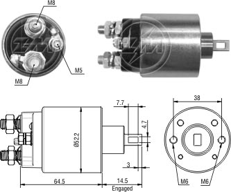 AUTOMATICO RELE MOTOR PARTIDA INDIEL CITROEN-PEUGEOT 12V - ZM485  