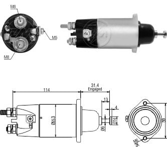 AUTOMATICO RELE MOTOR PARTIDA MITSUBISHI TRUCK 24V  - ZM4898  