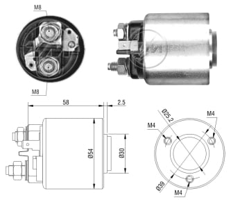 AUTOMATICO RELE MOTOR PARTIDA VALEO CITROEN-PEUGEOT 12V - ZM491   