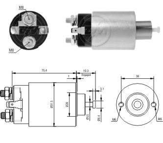 AUTOMATICO RELE MOTOR PARTIDA MITSUBISHI L200-PAJERO 98.. - ZM4993  