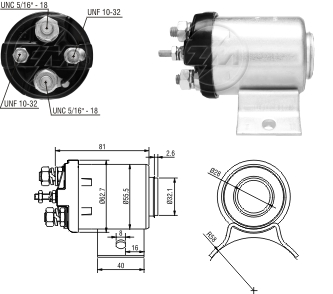 AUTOMATICO RELE MOTOR PARTIDA WAPSA FORD-VW-MF 12V  - ZM503  
