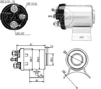 AUTOMATICO RELE MOTOR PARTIDA WAPSA FORD CARGO 12V - ZM510   
