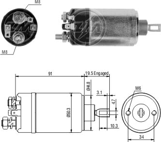 AUTOMATICO RELE MOTOR PARTIDA BOSCH CHEVETE-MARAJO 12V - ZM522   