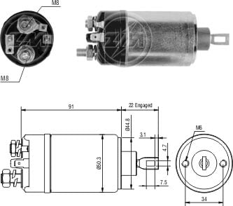 AUTOMATICO RELE MOTOR PARTIDA BOSCH CHEVETTE 12V  - ZM524   