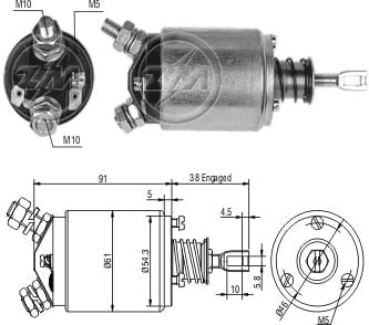 AUTOMATICO RELE MOTOR PARTIDA BOSCH JD 12V VALMET - ZM533   