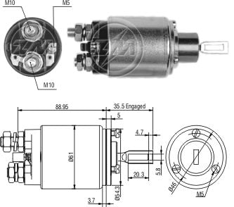 AUTOMATICO RELE MOTOR PARTIDA BOSCH 1113 JD ANTIG 12V - ZM534   