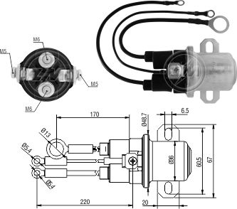 RELE AUXILIAR MOTOR PARTIDA DELCO 39MT 24V  - ZM5408  