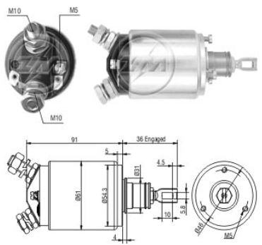 RELE DE PARTIDA 24V FIAT 100 130 70 - ZM546