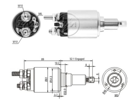 RELE DE PARTIDA 24V DAF CF 85, MX 300BUS - 5639 ZM