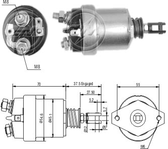 AUTOMATICO RELE MOTOR PARTIDA BOSCH FUSCA-CORCEL MOD VELH - ZM567   