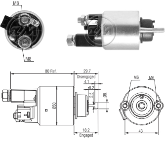 AUTOMATICO RELE MOTOR PARTIDA DENSO COROLLA ALTIS 03-09   - ZM5708  