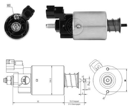 AUTOMATICO RELE MOTOR PARTIDA DENSO COROLLA 2015 12V  - ZM6665  