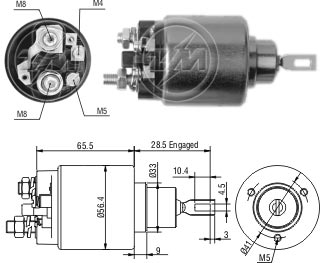 AUTOMATICO RELE MOTOR PARTIDA BOSCH RENAULT TRAFIC 12V  - ZM671   