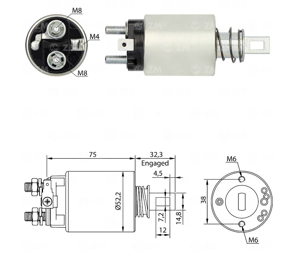 RELE PARTIDA 12V CHEVROLET MONTE CARLO, CAPRICE - ZM686
