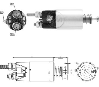 AUTOMATICO RELE MOTOR PARTIDA MITSUBISHI SCANIA 124 24V  - ZM6897  