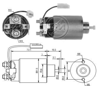 AUTOMATICO RELE MOTOR PARTIDA MITSUBISHI PAJERO-LANCER  - ZM696   