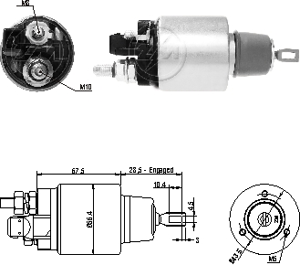 RELE DE PARTIDA BOSCH 12V FORD CARGO F250 MOTOR CUMMINS - ZM6972 ZM