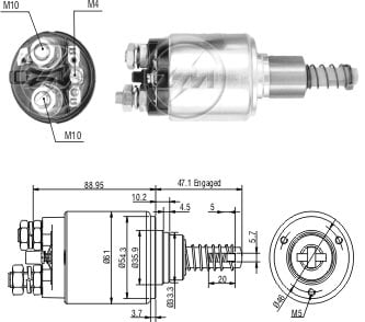 AUTOMATICO RELE MOTOR PARTIDA BOSCH FIAT IVECO 12V  - ZM734   