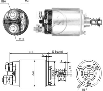 AUTOMATICO RELE MOTOR PARTIDA BOSCH LAMBORGHINI 12V  - ZM740   