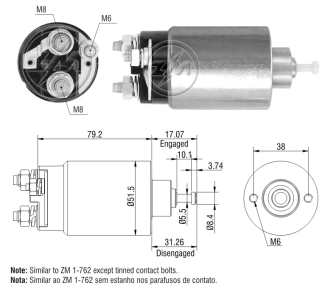 AUTOMATICO RELE MOTOR PARTIDA MOTORCRAFT VEICULOS FORD 12 - ZM762  