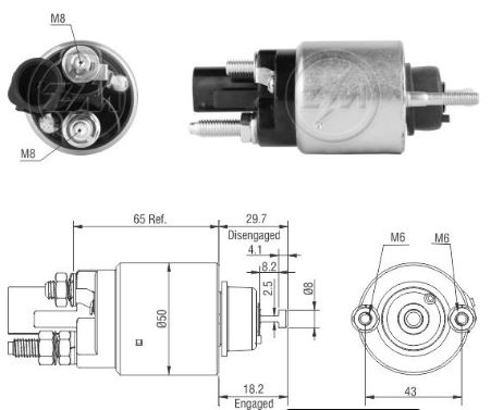 AUTOMATICO RELE MOTOR PARTIDA DENSO GOL-VOYAGE G6 13..GOLF - ZM7708  