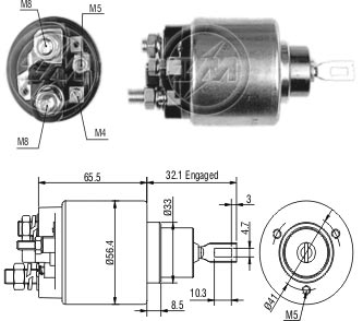 AUTOMATICO RELE MOTOR PARTIDA BOSCH PORCHE 12V  - ZM771   