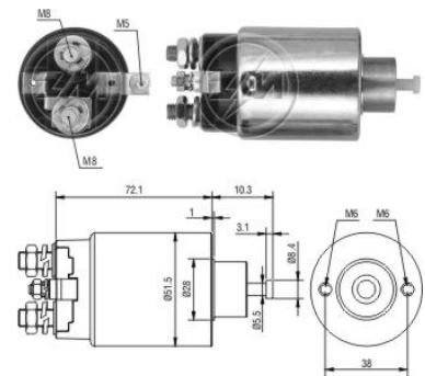 RELE DE PARTIDA 12V DODGE MONACO - ZM795
