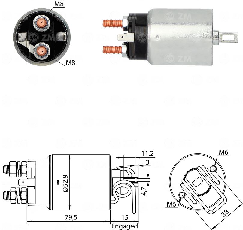 RELE DE PARTIDA 12V NISSAN PICK-UP URVAN - ZM 7981