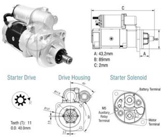 MOTOR PARTIDA DELCO 29MT 11D 24V MB  - ZM8029101  