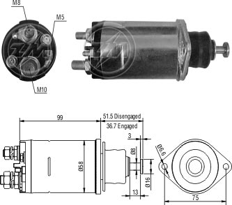 AUTOMATICO PARTIDA DELCO REMY 28MT 12V VOLKSWAGEN FORD AGRALE TRATOR CARGO - ZM805 ZM
