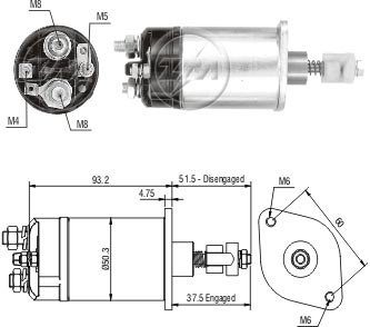AUTOMATICO RELE MOTOR PARTIDA INDIEL FORD F100-F150 12V  - ZM821  
