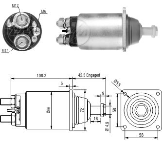 AUTOMATICO PARTIDA BOSCH JE 24V MB REFORCADO SCANIA 144 - ZM833 ZM