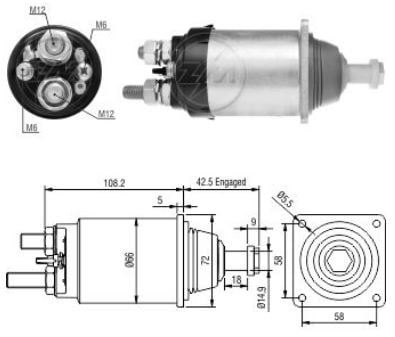 RELE DE PARTIDA 24V DAF 85CF 95CF - ZM836