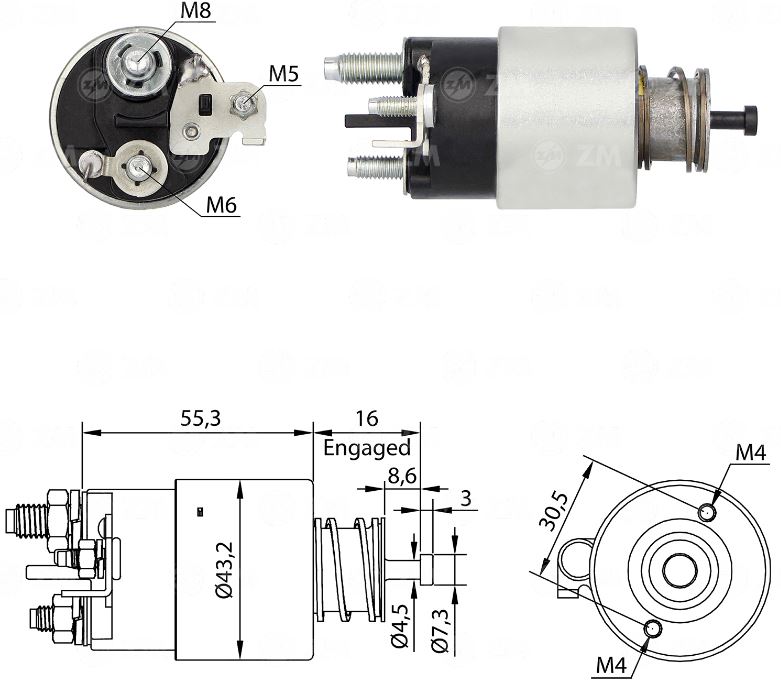 RELE DE PARTIDA VALEO RENAULT DUSTER  MASTER   - ZM8391