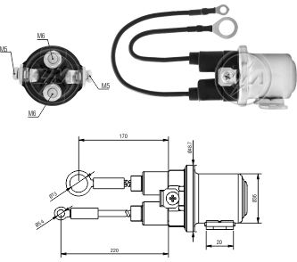 AUTOMATICO RELE MOTOR PARTIDA DELCO/MITSUBISHI 39MT 24V  - ZM8408  