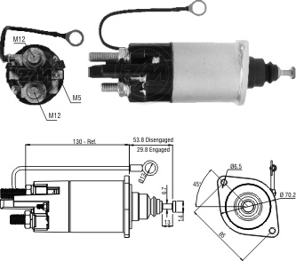 AUTOMATICO RELE MOTOR PARTIDA DELCO 39MT C/BOB ISOL 12V - ZM841   