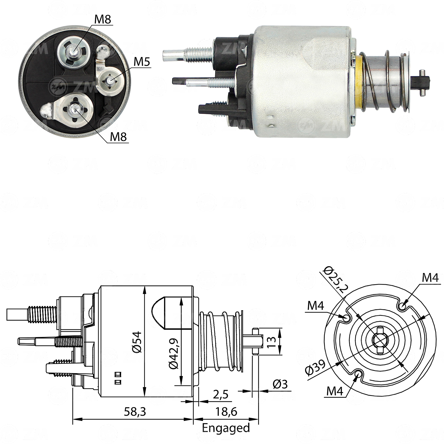 AUTOMATICO MOTOR PARTIDA RENAULT DUSTER -ZM - ZM8494