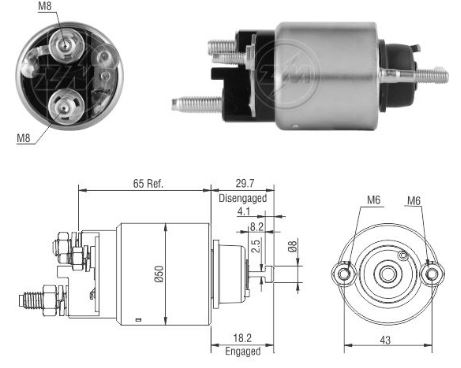 AUTOMATICO RELE MOTOR PARTIDA DENSO F150 F250 F350 12V  - ZM8708  