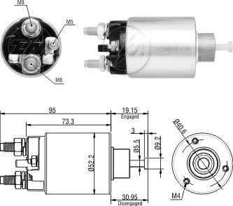 AUTOMATICO RELE MOTOR PARTIDA DELCO CITROEN-GM-PEUGEOT - ZM8860  